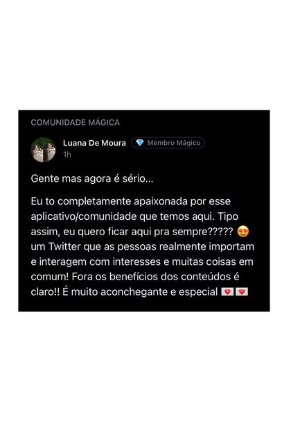 Depoimento da comunidade