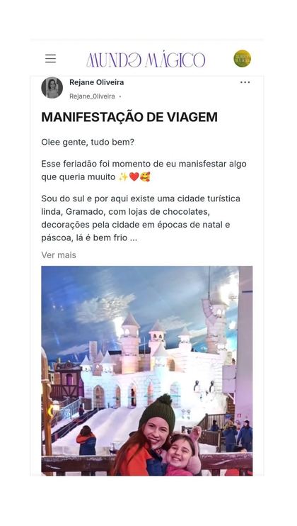 Depoimento da comunidade
