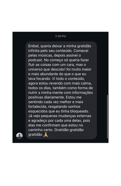 Depoimento da comunidade