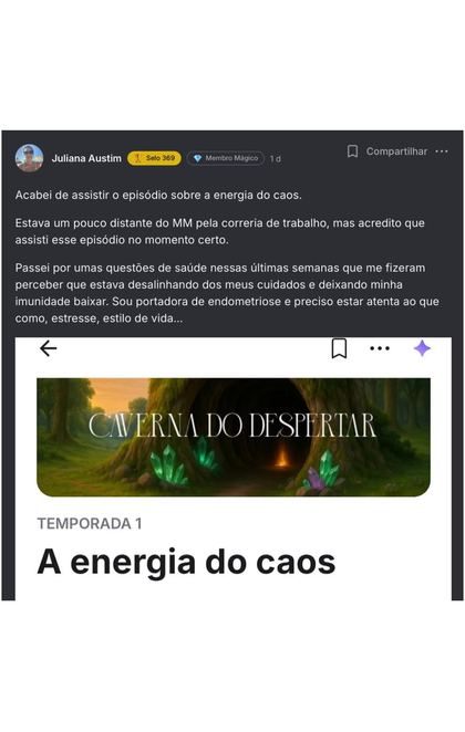 Depoimento da comunidade