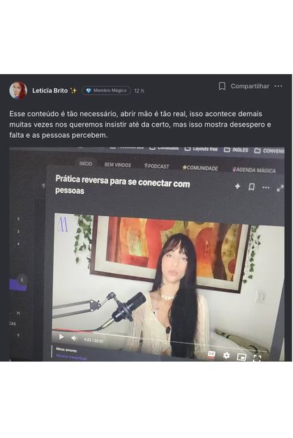 Depoimento da comunidade