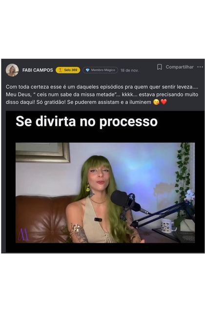 Depoimento da comunidade