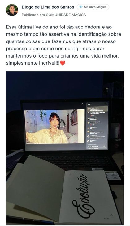 Depoimento da comunidade